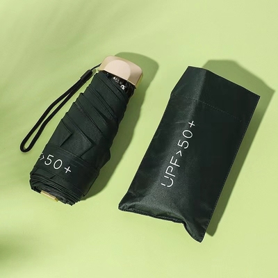 Guarda-chuva portátil 5 dobráveis ​​ultrabaixa luz protetor solar UV guarda-chuva de bolso pequeno