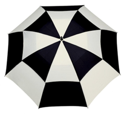 Dossel personalizado do dobro de Logo Windproof Fiberglass Golf Umbrella