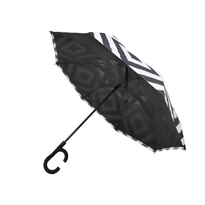 As duplas camada abertas manuais inverteram o projeto da forma do guarda-chuva