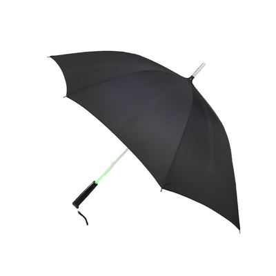 Tamanho padrão Manual Um guarda-chuva de eixo LED aberto com moldura à prova de vento