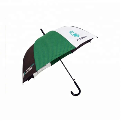 Automático aberto poliéster à prova de vento 8-Ribbed guarda-chuva de golfe com alça ergonômica