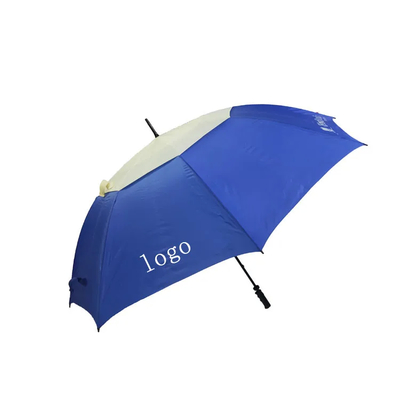 Grande guarda-chuva de golfe à prova d'água com estrutura ergonômica de fibra de vidro para proteção UV