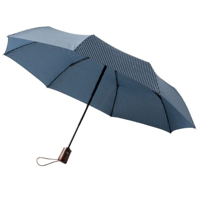 Um guarda-chuva dobrável de tecido Pongee com 8 nervuras, redondo e à prova d'água