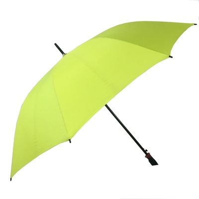 Para-chuva de golfe compacto preto e à prova de vento com alça reta