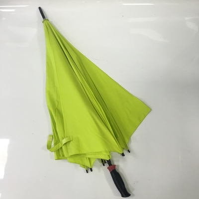 Para-chuva de golfe compacto preto e à prova de vento com alça reta