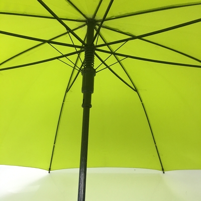 Para-chuva de golfe compacto preto e à prova de vento com alça reta