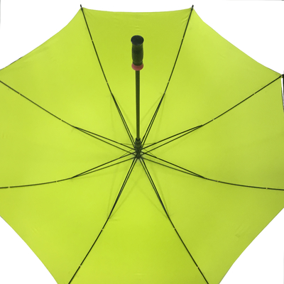 Para-chuva de golfe compacto preto e à prova de vento com alça reta