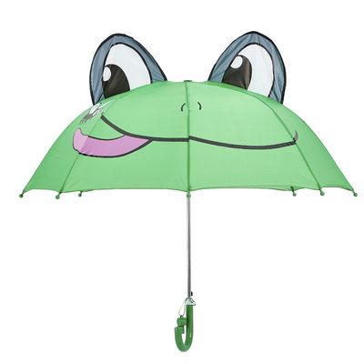 Um guarda-chuva compacto para crianças com impressão personalizável tecido de poliéster de ponche durável e alça de plástico confortável