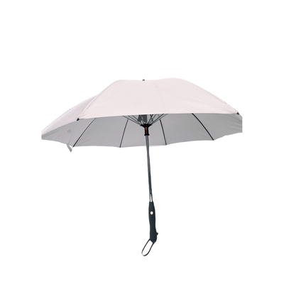 Logotipo de cor personalizado Pongee Ventilador externo guarda-chuva Estrutura de fibra de vidro de aço