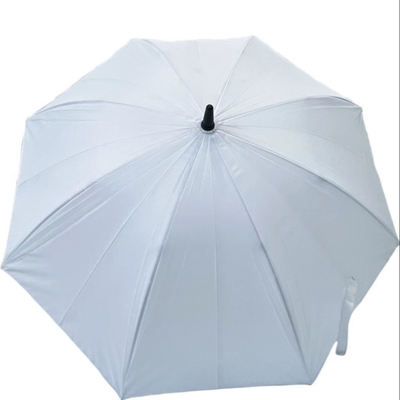 Logotipo de cor personalizado Pongee Ventilador externo guarda-chuva Estrutura de fibra de vidro de aço