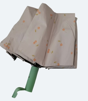 UPF 50 Auto Abrir / Fechar Pongee UV guarda-chuva de praia 23 polegadas 12 costelas resistente ao vento