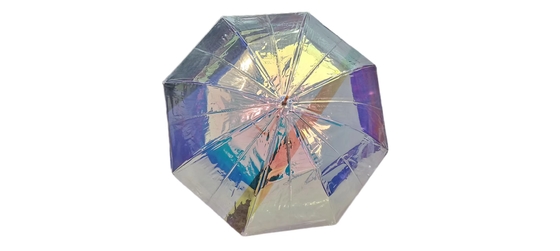 Automático Aberto Um guarda-chuva limpo sonho romântico bela cor aurora guarda-chuva transparente