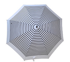 23 polegadas 8 costelas de fibra de vidro Auto Open Stick guarda-chuva com J forma de borracha revestida manobra de plástico