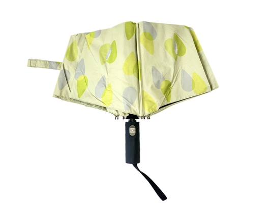 3 Impressão digital dobrável Coat UV preto 190t Pongee guarda-chuva à prova de vento