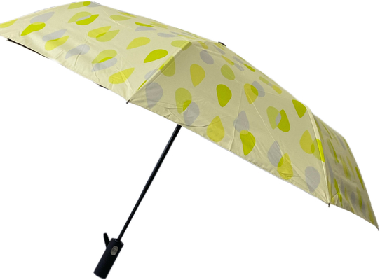 3 Impressão digital dobrável Coat UV preto 190t Pongee guarda-chuva à prova de vento