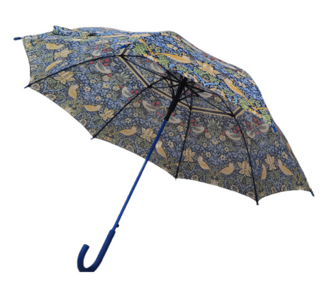 23 polegadas 8 Fibra de vidro costelas guarda-chuva de bastão livre de mãos com J forma de borracha revestida manobra de plástico