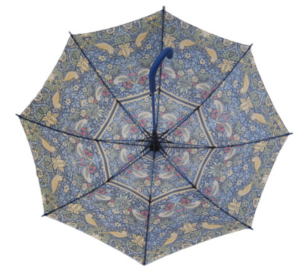 23 polegadas 8 Fibra de vidro costelas guarda-chuva de bastão livre de mãos com J forma de borracha revestida manobra de plástico