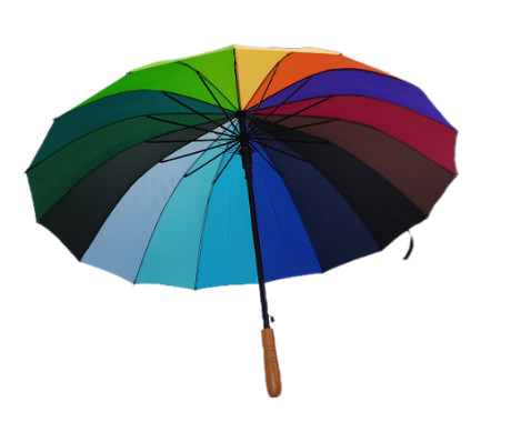 30 polegadas Homens cromáticos Golf guarda-chuva eixo de metal de madeira manuseado com impressão de transferência de calor