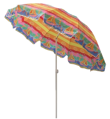 Um guarda-chuva de praia de 42 polegadas com UPF 50 Proteção com tecido de oxford 210T
