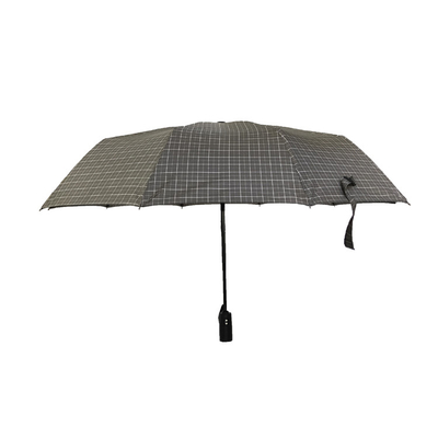 Um guarda-chuva de viagem automaticamente dobrável com durabilidade aumentada de eixo de metal e quadro de fibra de vidro