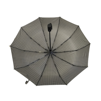 Um guarda-chuva de viagem automaticamente dobrável com durabilidade aumentada de eixo de metal e quadro de fibra de vidro