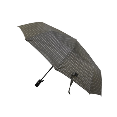 Um guarda-chuva de viagem automaticamente dobrável com durabilidade aumentada de eixo de metal e quadro de fibra de vidro