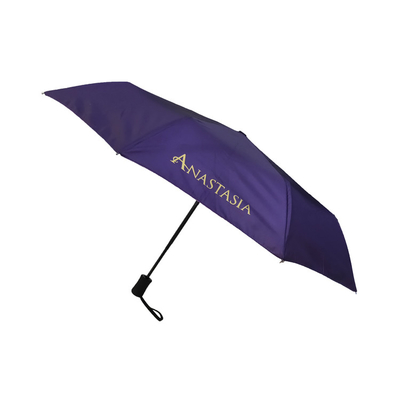 Um guarda-chuva automático à prova de vento com logotipo personalizado Impressão digital brilhante personalizada