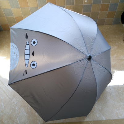 Crianças adoráveis Plexando guarda-chuva com alça de borracha de desenho animado