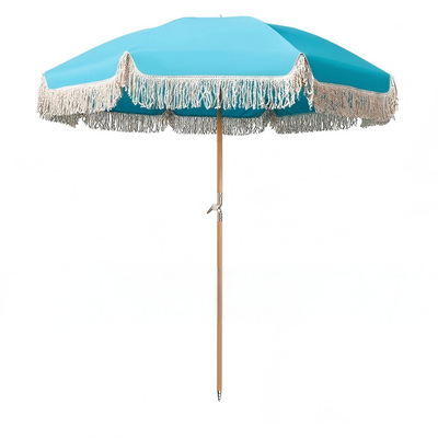 Tecido UV Guarda-chuva de praia abrigo solar 210T Tecido Oxford com revestimento de prata Logo aceitável