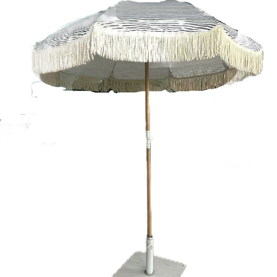 Tecido UV Guarda-chuva de praia abrigo solar 210T Tecido Oxford com revestimento de prata Logo aceitável