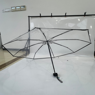 21 polegadas 5 cobertura dobrável guarda-chuva transparente para chuva função manual aberta