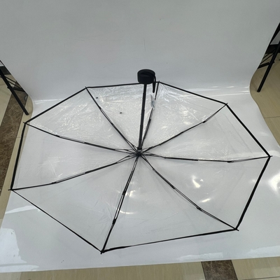 21 polegadas 5 cobertura dobrável guarda-chuva transparente para chuva função manual aberta