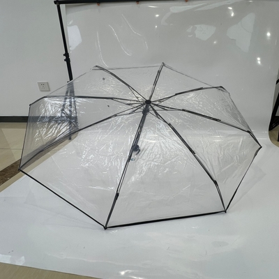 21 polegadas 5 cobertura dobrável guarda-chuva transparente para chuva função manual aberta