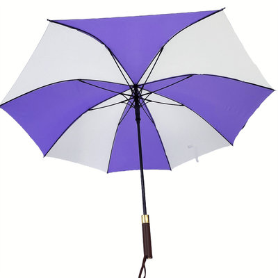 27 polegadas 190T tecido Pongee Super Windproof guarda-chuvas de golfe com moldura de fibra de vidro e alça EVA