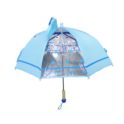Guarda-chuva infantil, campo de visão transparente, forma de desenho animado pode ser personalizada