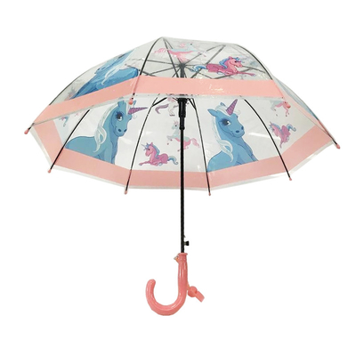 Um guarda-chuva para crianças com tecido POE e impressão de unicórnio