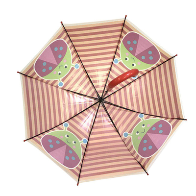 Desenho de desenhos animados personalizados para crianças Compacto guarda-chuva POE Tecido Insecto Impressão