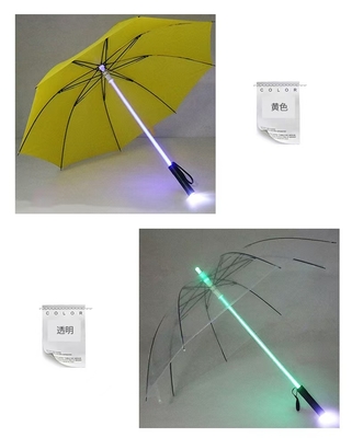 O popular guarda-chuva criativo de LED de eixo transparente do Instagram