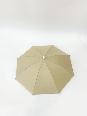 Um guarda-chuva para a cabeça de 14 polegadas de tecido impermeável Pongee