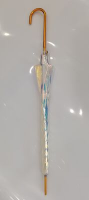 Fashionable Ladies Transparent Umbrella with Auto Open Mechanism and Dazzling Colors - Large 103cm Canopy