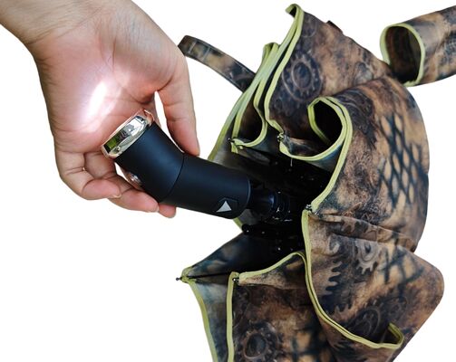 LED iluminado Automaticamente abrir/fechar guarda-chuva de segurança com faixa refletora para visibilidade noturna