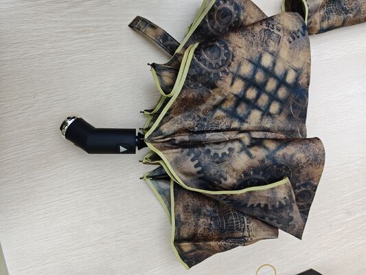 LED iluminado Automaticamente abrir/fechar guarda-chuva de segurança com faixa refletora para visibilidade noturna