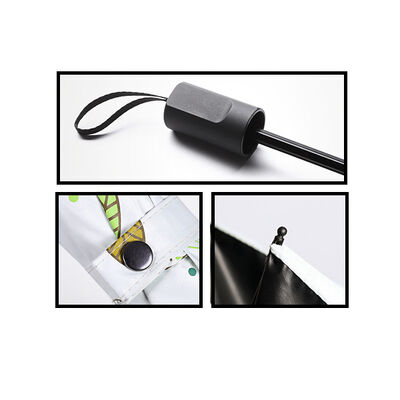 8 costelas Compacto guarda-chuva dobrável com auto-abre fechado e bolso de tecido auto para proteção contra a chuva leve