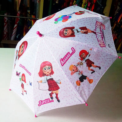 Guarda-chuva para crianças com alça de plástico e diâmetro aberto inferior a 90 cm com impressão personalizável para crianças