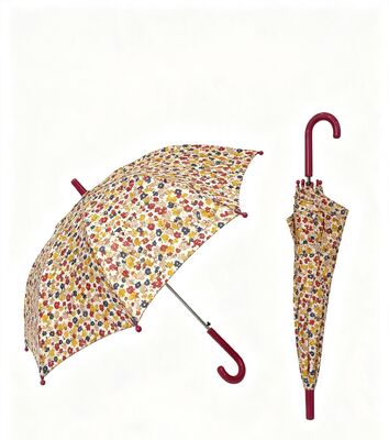 Floral Girl Cute Kids Compact Umbrel com Logotipo Personalizado Impresso e 69cm Diâmetro Aberto para Escola e Camping