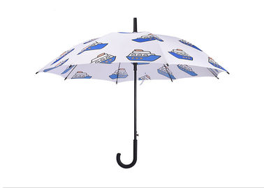 Guarda-chuvas da vara das mulheres da tela do poliéster/Pongee, guarda-chuva do golfe da vara da chuva