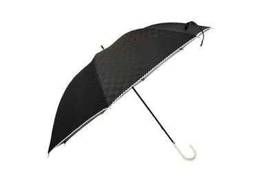 Do guarda-chuva compacto aberto das crianças da mão preta revestimento UV dentro do eixo do metal de 8mm