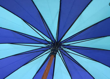 Guarda-chuva de madeira da vara da forma de J, quadro Windproof do punho de madeira do guarda-chuva de Raines