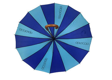 Guarda-chuva de madeira da vara da forma de J, quadro Windproof do punho de madeira do guarda-chuva de Raines