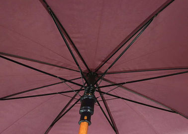 Forte extremamente durável de madeira portátil do guarda-chuva do punho de Brown para ventos pesados